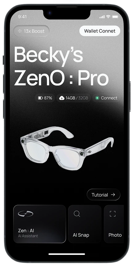 ZenO app on phone
